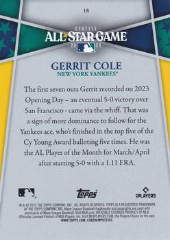2023 Topps All-Star Game #18 Gerrit Cole Back