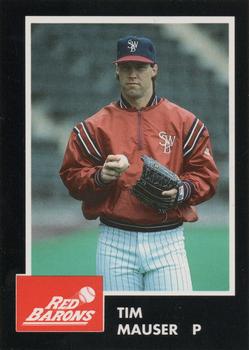 1992 Planters Bullpen Chew Scranton/Wilkes-Barre Red Barons #NNO Tim Mauser Front