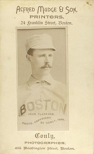 1888 Conly Studio Boston Red Stockings Cabinets #NNO John Clarkson Front
