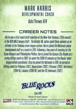2023 Choice Wilmington Blue Rocks #28 Mark Harris Back