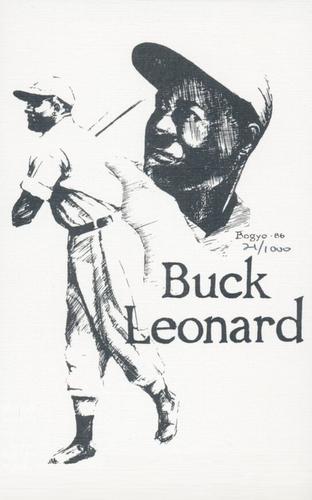 1986-87 3-Starr Press Bogyo Postcards #NNO Buck Leonard Front