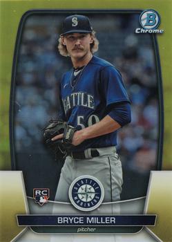 2023 Bowman Chrome - Yellow Refractor #92 Bryce Miller Front