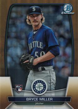 2023 Bowman Chrome - Gold Refractor #92 Bryce Miller Front