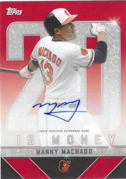 2022 Topps x Wander Franco - Sticker Autographs - Red #55-A Manny Machado Front