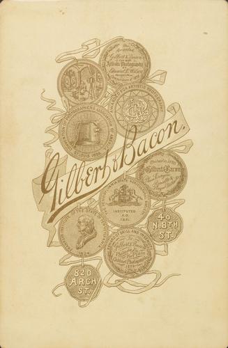 1888 Gilbert and Bacon Studio Cabinets #NNO Charles Bastian Back