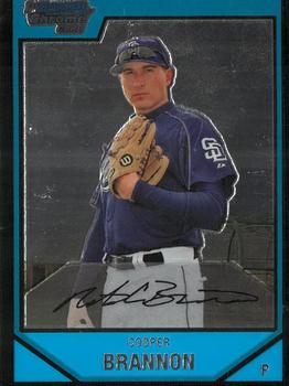 2007 Bowman - Chrome Prospects Blue Refractors #BC1 Cooper Brannan Front