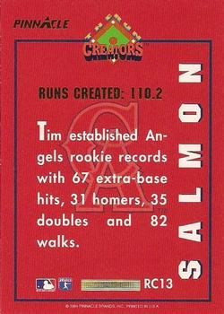 1994 Pinnacle - Run Creators #RC13 Tim Salmon Back