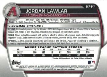 2023 Bowman Chrome - Chrome Prospects #BCP-247 Jordan Lawlar Back
