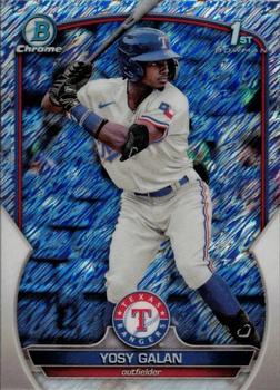 2023 Bowman Chrome - Chrome Prospects Shimmer Refractor #BCP-221 Yosy Galan Front
