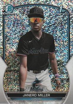 2023 Bowman Chrome - Chrome Prospects Speckle Refractor #BCP-184 Janero Miller Front