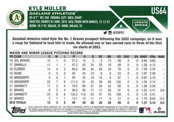 2023 Topps Update #US64 Kyle Muller Back
