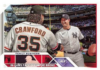 2023 Topps Update #US134 Family Business (Brandon Crawford / Gerrit Cole) Front