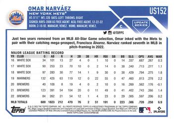2023 Topps Update #US152 Omar Narváez Back