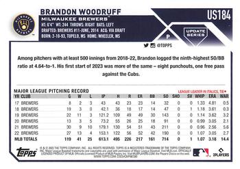 2023 Topps Update #US184 Brandon Woodruff Back