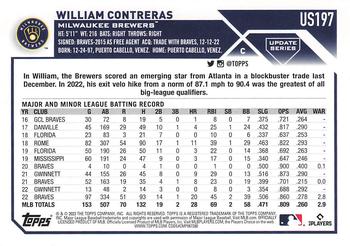 2023 Topps Update #US197 William Contreras Back