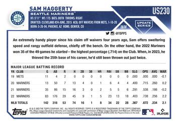 2023 Topps Update #US230 Sam Haggerty Back
