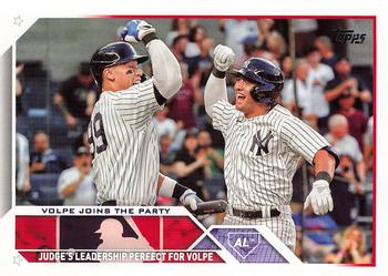 2023 Topps Update #US269 Volpe Joins the Party (Anthony Volpe / Aaron Judge) Front
