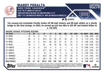 2023 Topps Update #US270 Wandy Peralta Back
