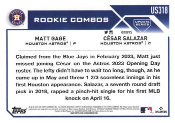 2023 Topps Update #US318 Matt Gage / César Salazar Back