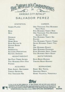 2023 Topps Allen & Ginter - Silver Portrait #24 Salvador Perez Back