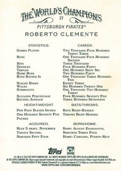 2023 Topps Allen & Ginter - Silver Portrait #27 Roberto Clemente Back