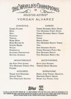 2023 Topps Allen & Ginter - Silver Portrait #34 Yordan Alvarez Back