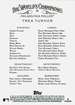 2023 Topps Allen & Ginter - Silver Portrait #66 Trea Turner Back