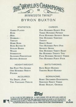 2023 Topps Allen & Ginter - Silver Portrait #98 Byron Buxton Back