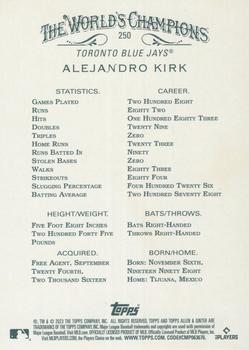 2023 Topps Allen & Ginter - Silver Portrait #250 Alejandro Kirk Back