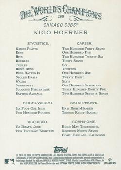 2023 Topps Allen & Ginter - Silver Portrait #260 Nico Hoerner Back