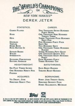 2023 Topps Allen & Ginter - Foil Filigree #104 Derek Jeter Back