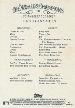 2023 Topps Allen & Ginter - Foil Filigree #197 Tony Gonsolin Back
