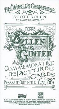 2023 Topps Allen & Ginter - Mini No Number #NNO Scott Rolen Back