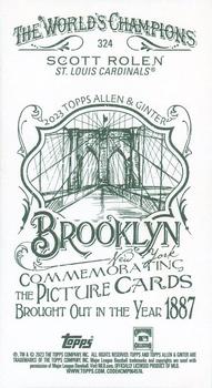 2023 Topps Allen & Ginter - Mini Brooklyn Back #324 Scott Rolen Back