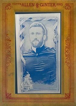 2023 Topps Allen & Ginter - Mini Framed Printing Plate Cyan #272 Ollie Palmer Front