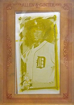2023 Topps Allen & Ginter - Mini Framed Printing Plate Yellow #320 Magglio Ordonez Front