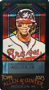 2023 Topps Allen & Ginter - Mini Stained Glass #37 Ronald Acuña Jr. Front