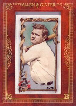 2023 Topps Allen & Ginter - Mini Framed Cloth #85 Babe Ruth Front
