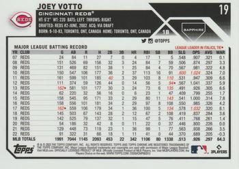 2023 Topps Chrome Sapphire Edition #19 Joey Votto Back