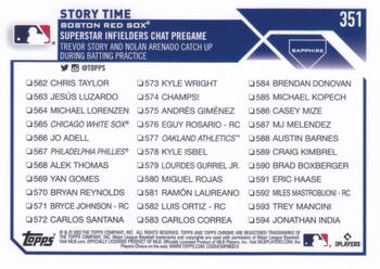 2023 Topps Chrome Sapphire Edition #351 Story Time Back
