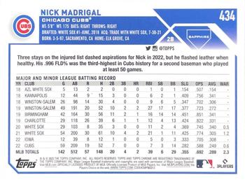 2023 Topps Chrome Sapphire Edition - Red #434 Nick Madrigal Back