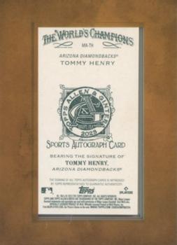 2023 Topps Allen & Ginter - Mini Framed Autographs #MA-TH Tommy Henry Back