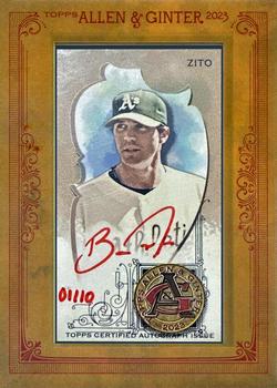 2023 Topps Allen & Ginter - Mini Framed Autographs Red Ink #MA-BZ Barry Zito Front