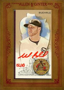 2023 Topps Allen & Ginter - Mini Framed Autographs Red Ink #MA-MB Mark Buehrle Front