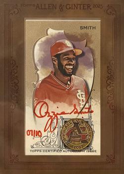2023 Topps Allen & Ginter - Mini Framed Autographs Red Ink #MA-OS Ozzie Smith Front