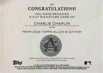 2023 Topps Allen & Ginter - Cut Signatures #CS-CC Charlie Chaplin Back