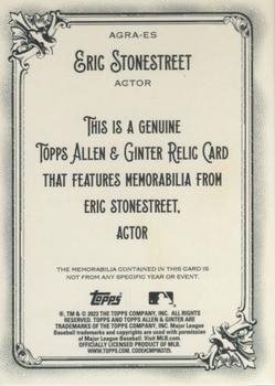 2023 Topps Allen & Ginter - Allen & Ginter Full-Size Relics Series A #AGRA-ES Eric Stonestreet Back