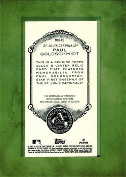 2023 Topps Allen & Ginter - Mini Framed Relics #MFR-PG Paul Goldschmidt Back