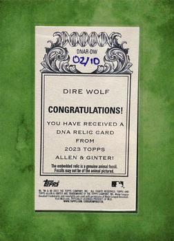 2023 Topps Allen & Ginter - Mini DNA Relics #DNAR-DW Dire Wolf Back