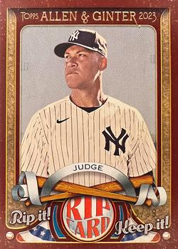 2023 Topps Allen & Ginter - A&G Rip Cards #RC-AJ Aaron Judge Front